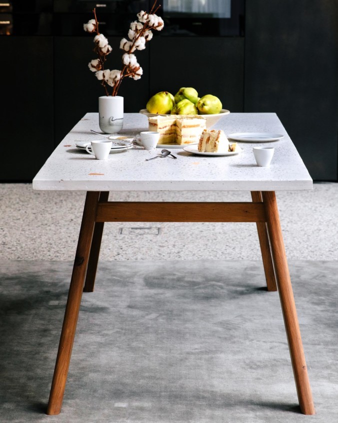 kentholz terrazzo table collection